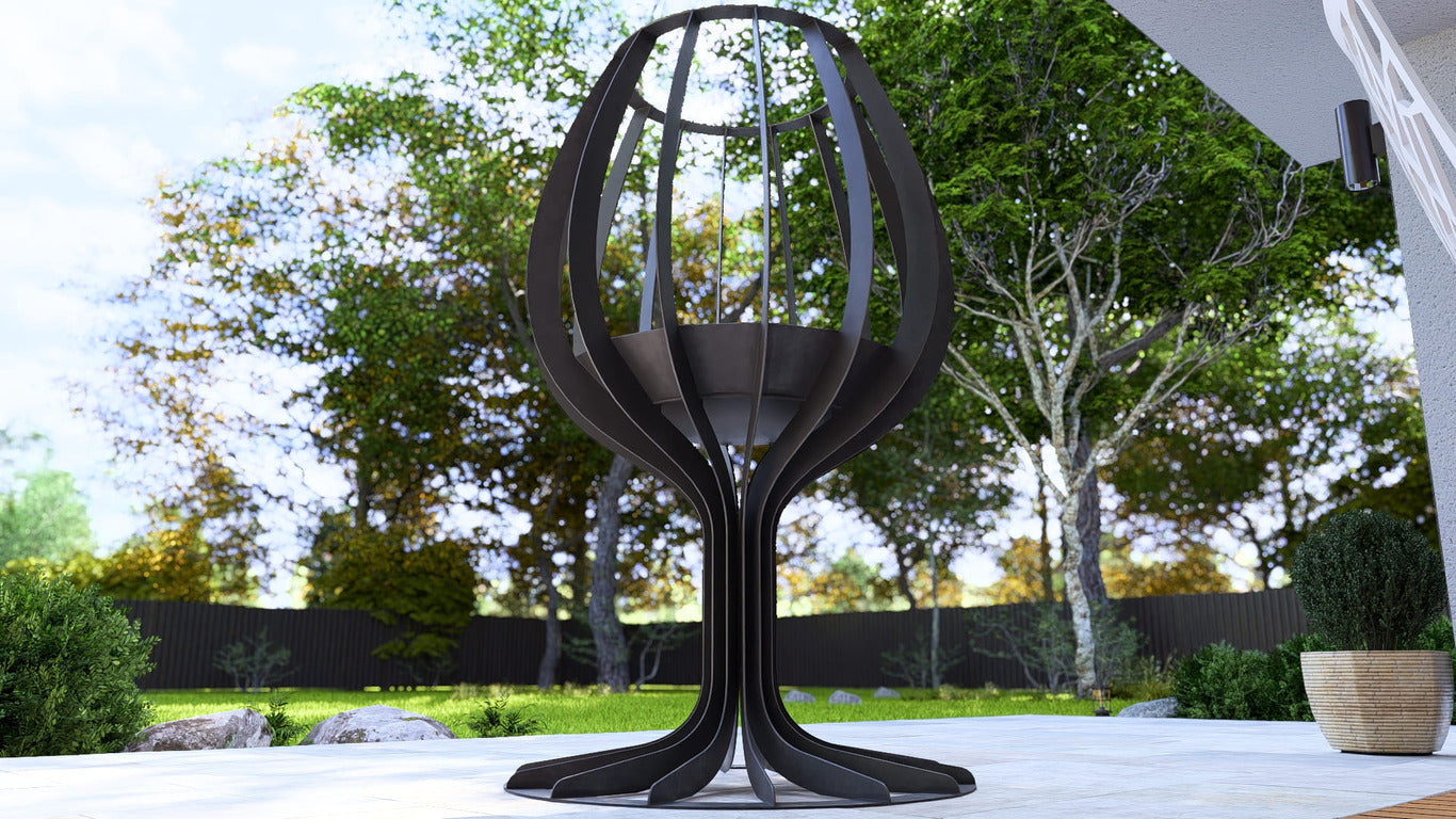 A Wine Glass Fire Pit