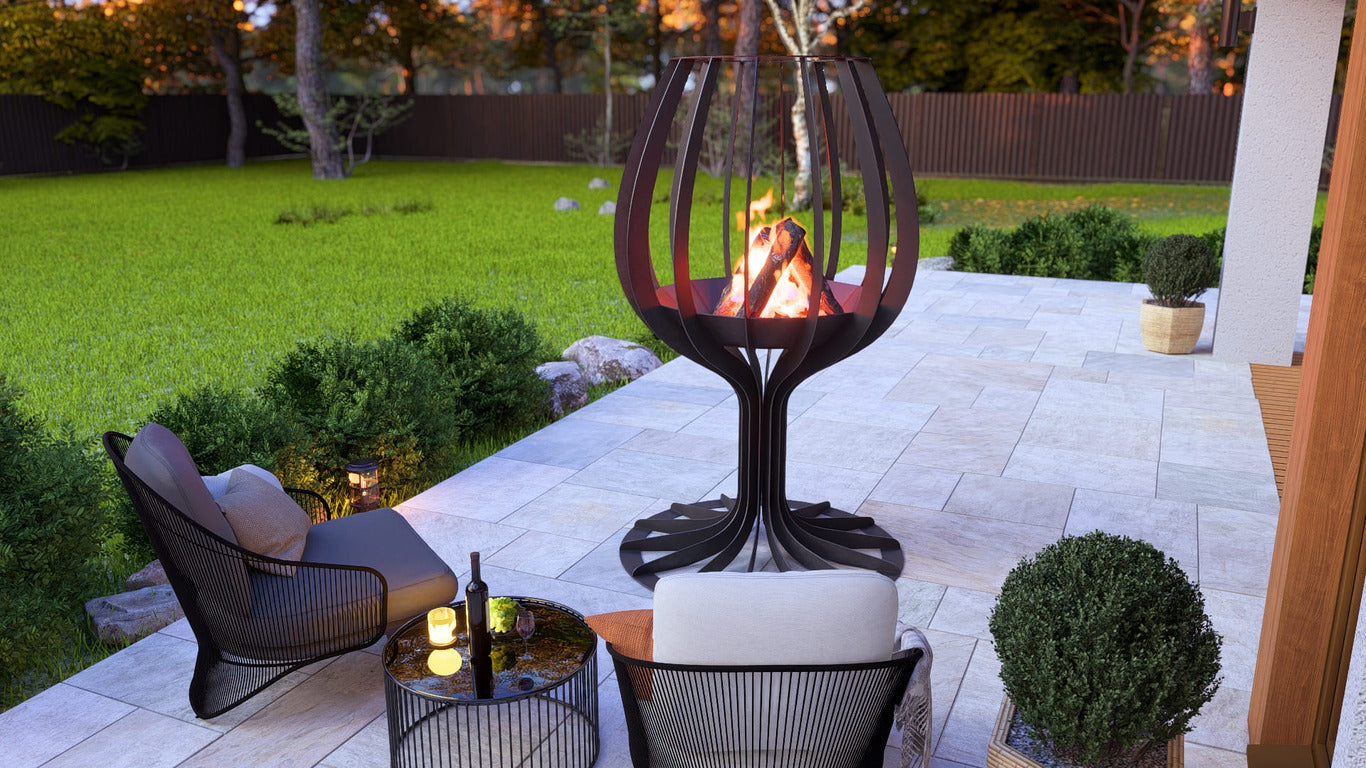 A Wine Glass Fire Pit