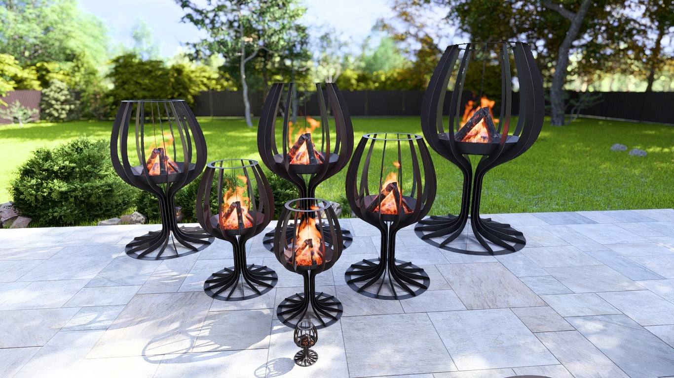 A Wine Glass Fire Pit