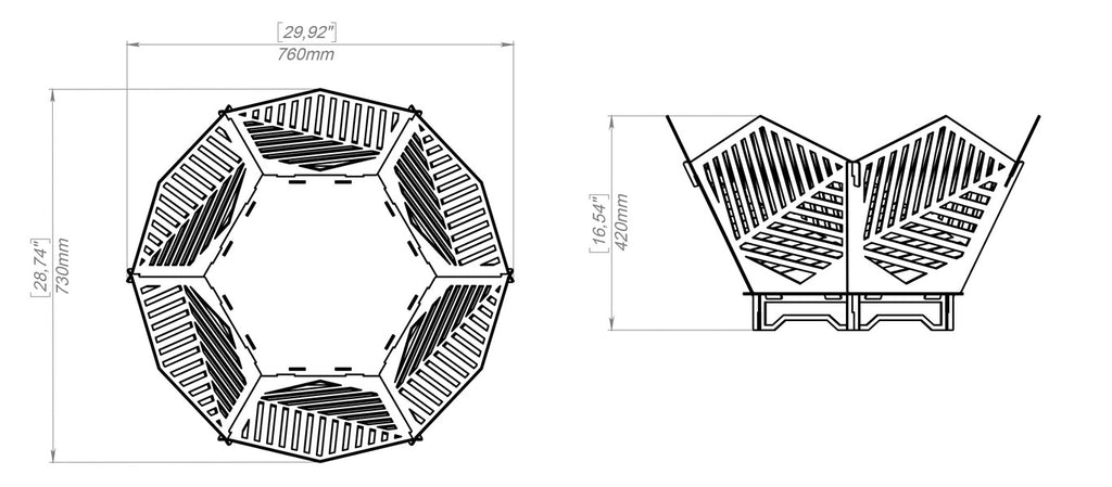 Hex Fire Pit