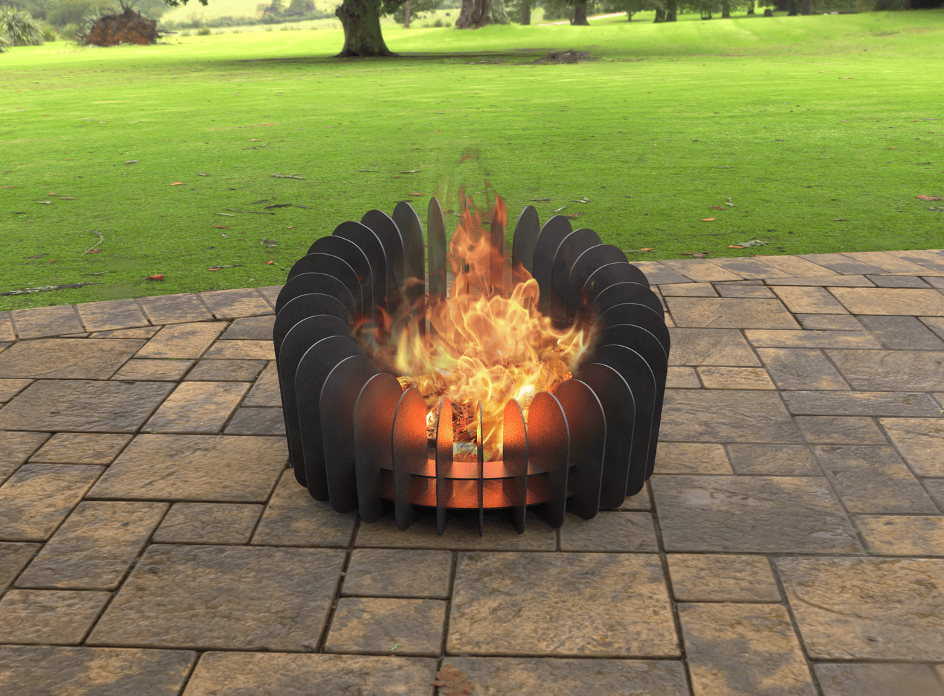Round Plates Fire Pit V1