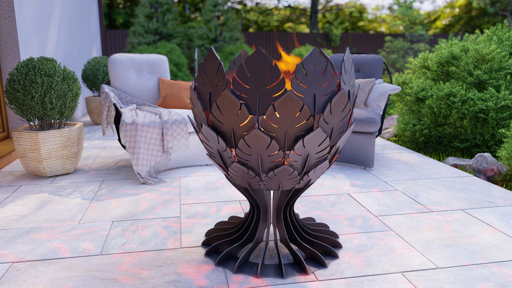 Goblet Leaves Fire Pit