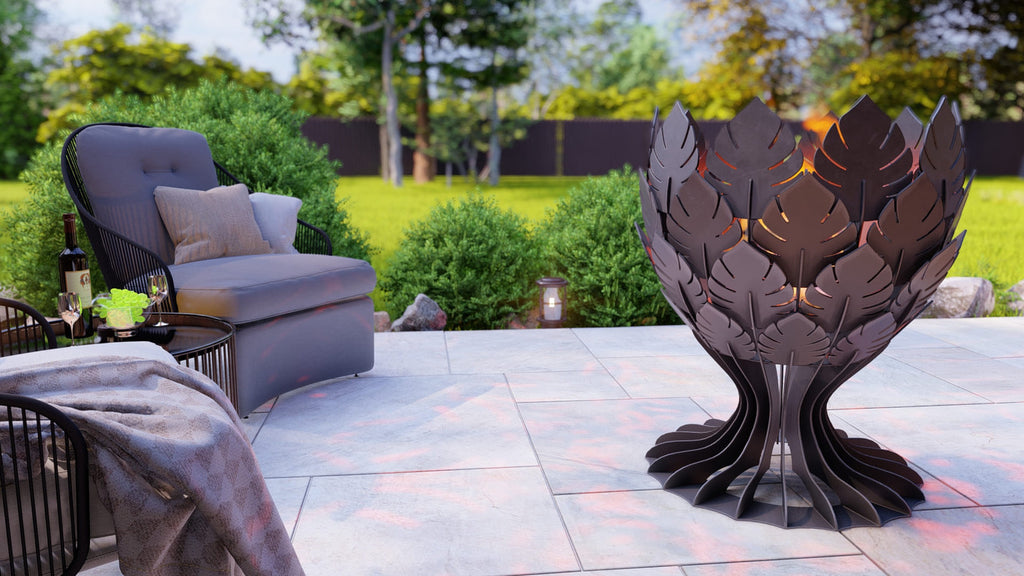 Goblet Leaves Fire Pit
