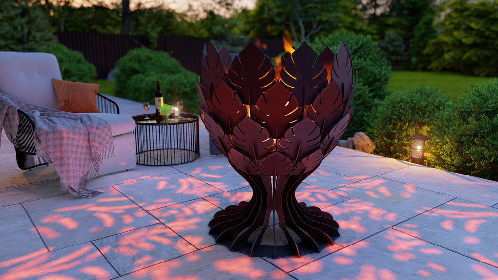 Goblet Leaves Fire Pit