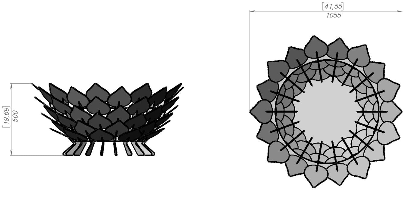 Open Leaves Fire Pit