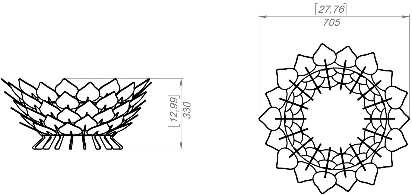 Open Leaves Fire Pit