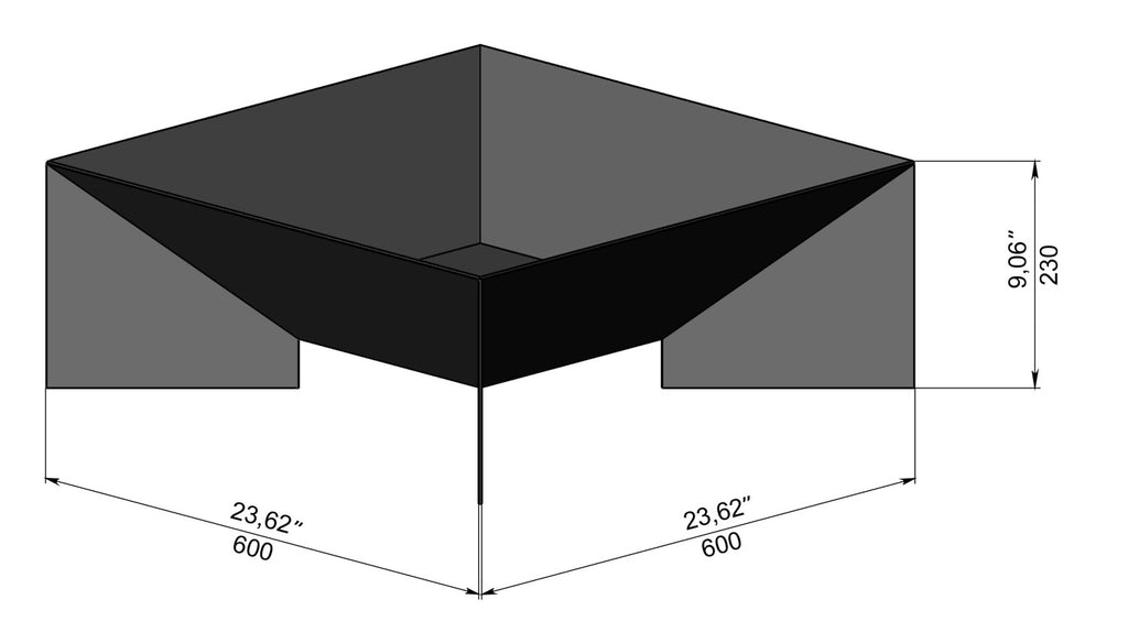 Light Square Fire Pit