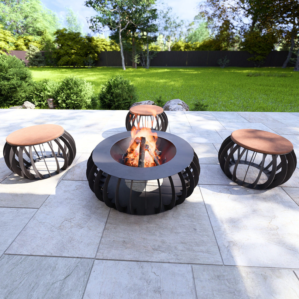 Set Stools & Fire Place