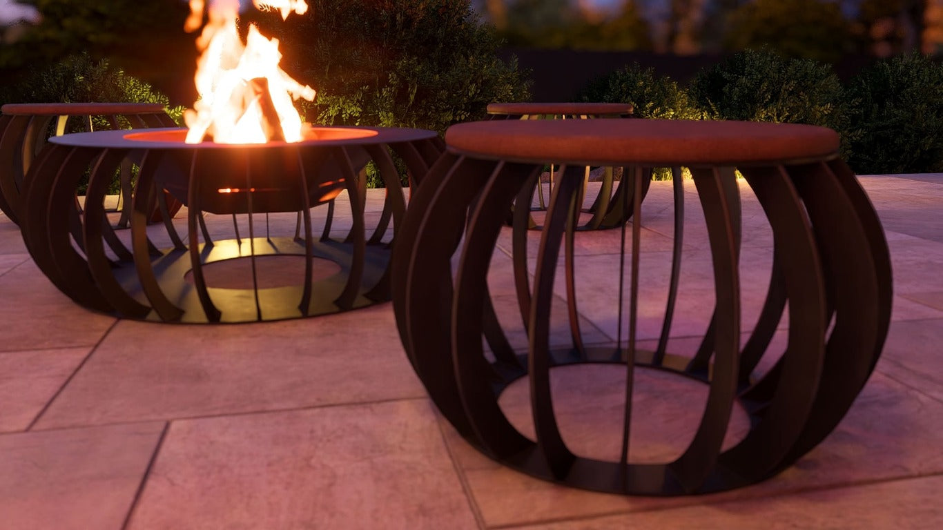 Set Stools & Fire Place