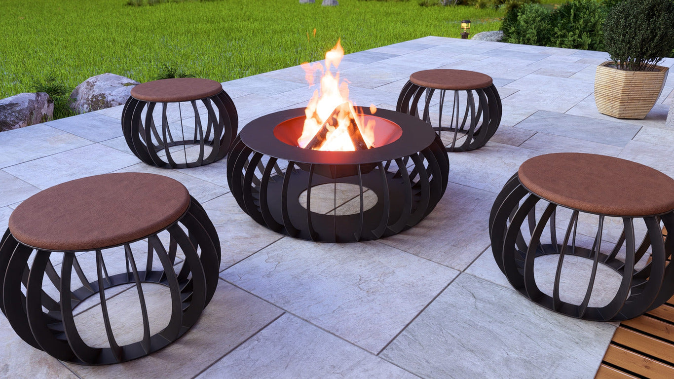 Set Stools & Fire Place