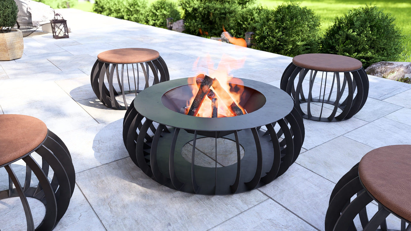 Set Stools & Fire Place