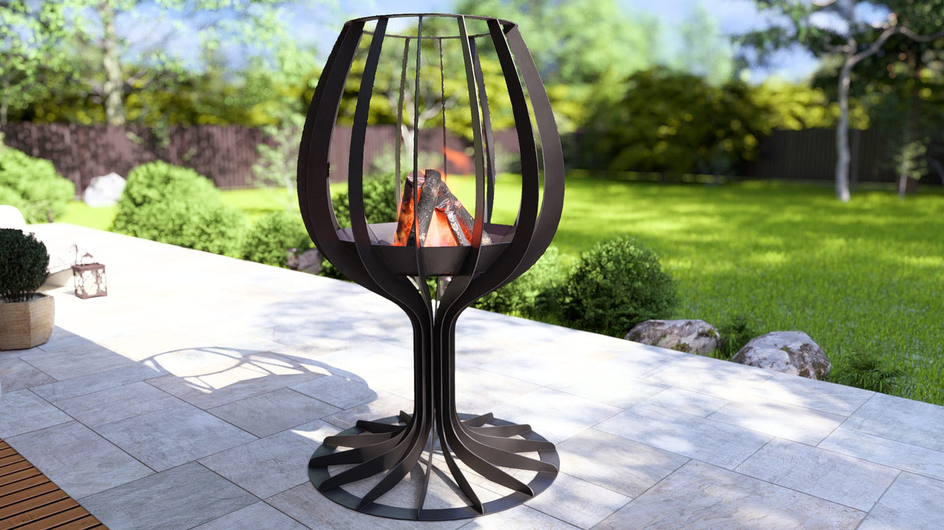A Wine Glass Fire Pit